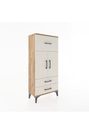 Hyperion Dolap 2 Raflı 3 Çekmeceli 2 Kapaklı 60x44x134 Çam-Aytaşı