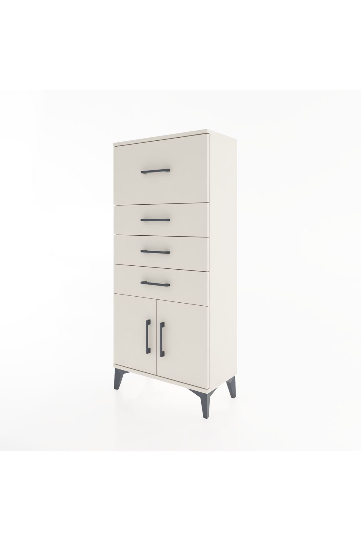 Hyperion Dolap 4 Çekmeceli 2 Kapaklı 60x44x134 Aytaşı-Aytaşı