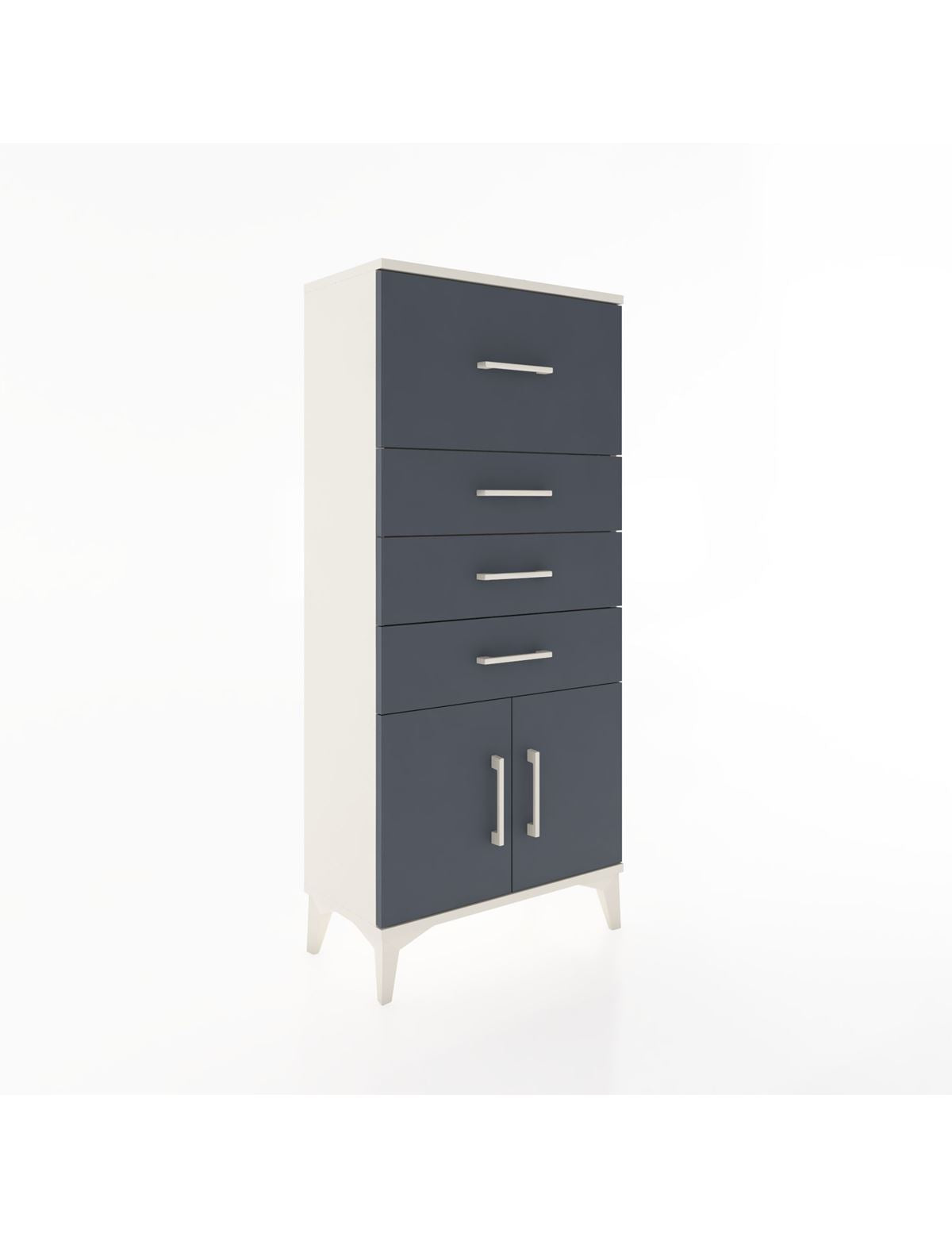 Hyperion Dolap 4 Çekmeceli 2 Kapaklı 60x44x134 Aytaşı-Antrasit