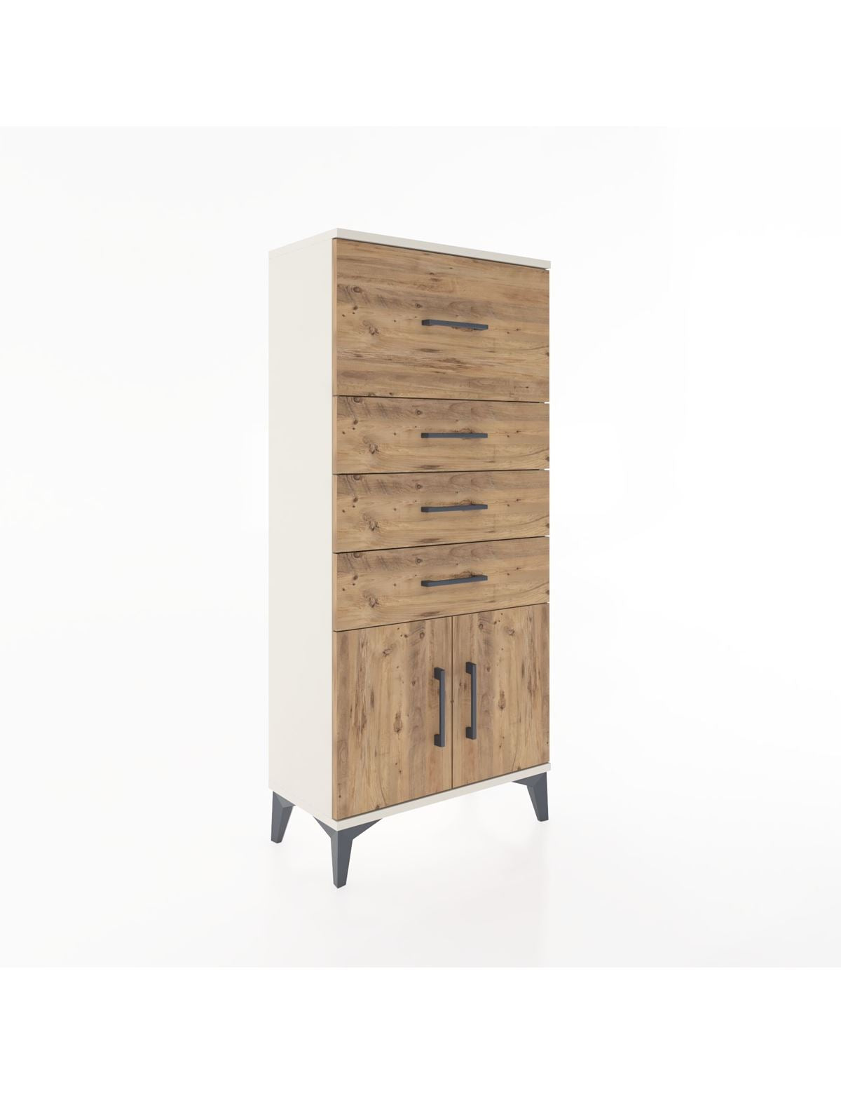 Hyperion Dolap 4 Çekmeceli 2 Kapaklı 60x44x134 Aytaşı-Çam