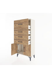 Hyperion Dolap 4 Çekmeceli 2 Kapaklı 60x44x134 Aytaşı-Çam