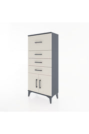 Hyperion Dolap 4 Çekmeceli 2 Kapaklı 60x44x134 Antrasit-Aytaşı