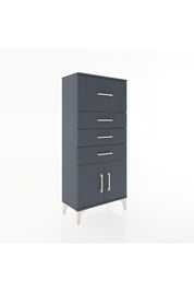 Hyperion Dolap 4 Çekmeceli 2 Kapaklı 60x44x134 Antrasit-Antrasit
