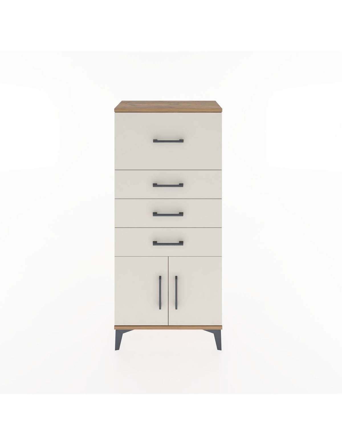Hyperion Dolap 4 Çekmeceli 2 Kapaklı 60x44x134 Çam-Aytaşı