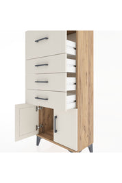 Hyperion Dolap 4 Çekmeceli 2 Kapaklı 60x44x134 Çam-Aytaşı