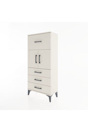 Hyperion Dolap Tek Raflı 4 Çekmeceli 2 Kapaklı 60x44x134 - S50M081V1B