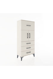 Hyperion Dolap Tek Raflı 4 Çekmeceli 2 Kapaklı 60x44x134 - S50M081V1B