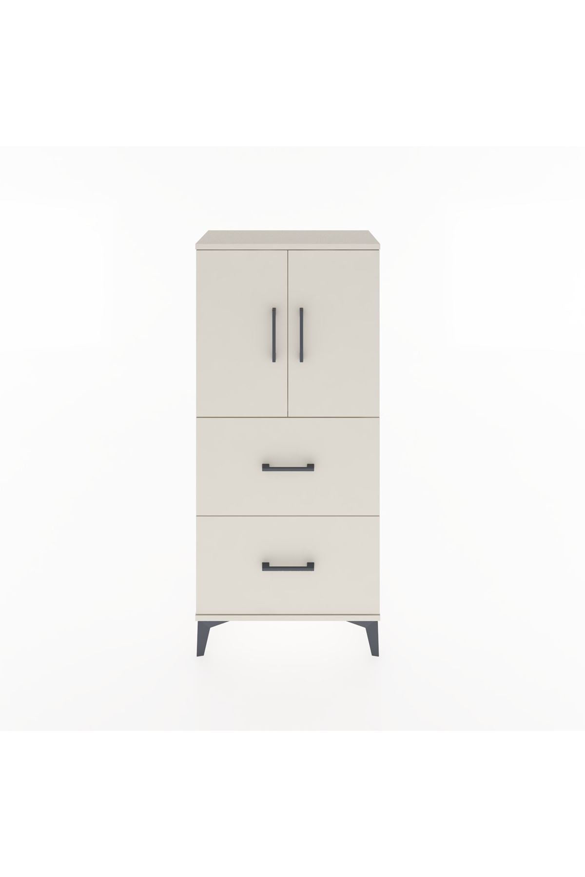 Hyperion Dolap Tek Raflı 2 Çekmeceli 2 Kapaklı 60x44x134 - S50M082V1B