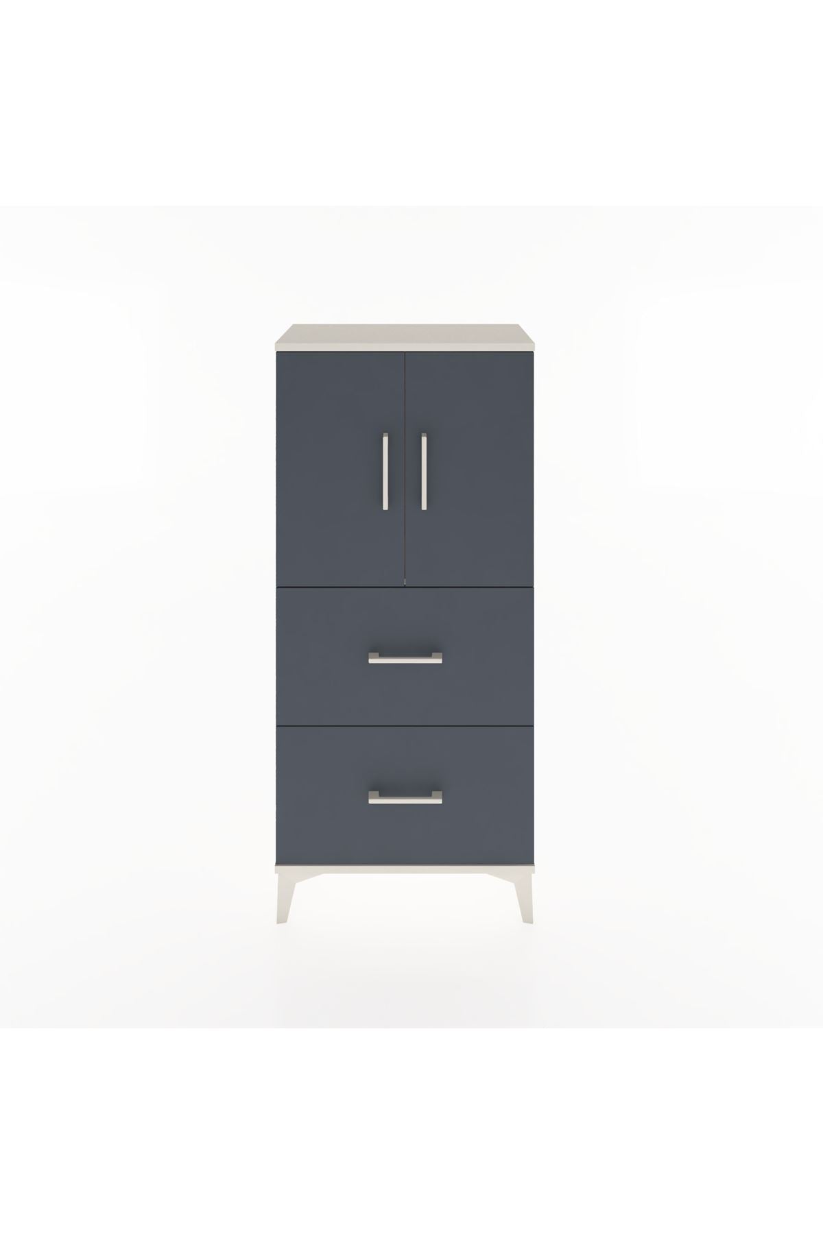 Hyperion Dolap Tek Raflı 2 Çekmeceli 2 Kapaklı 60x44x134 - S50M082V2B