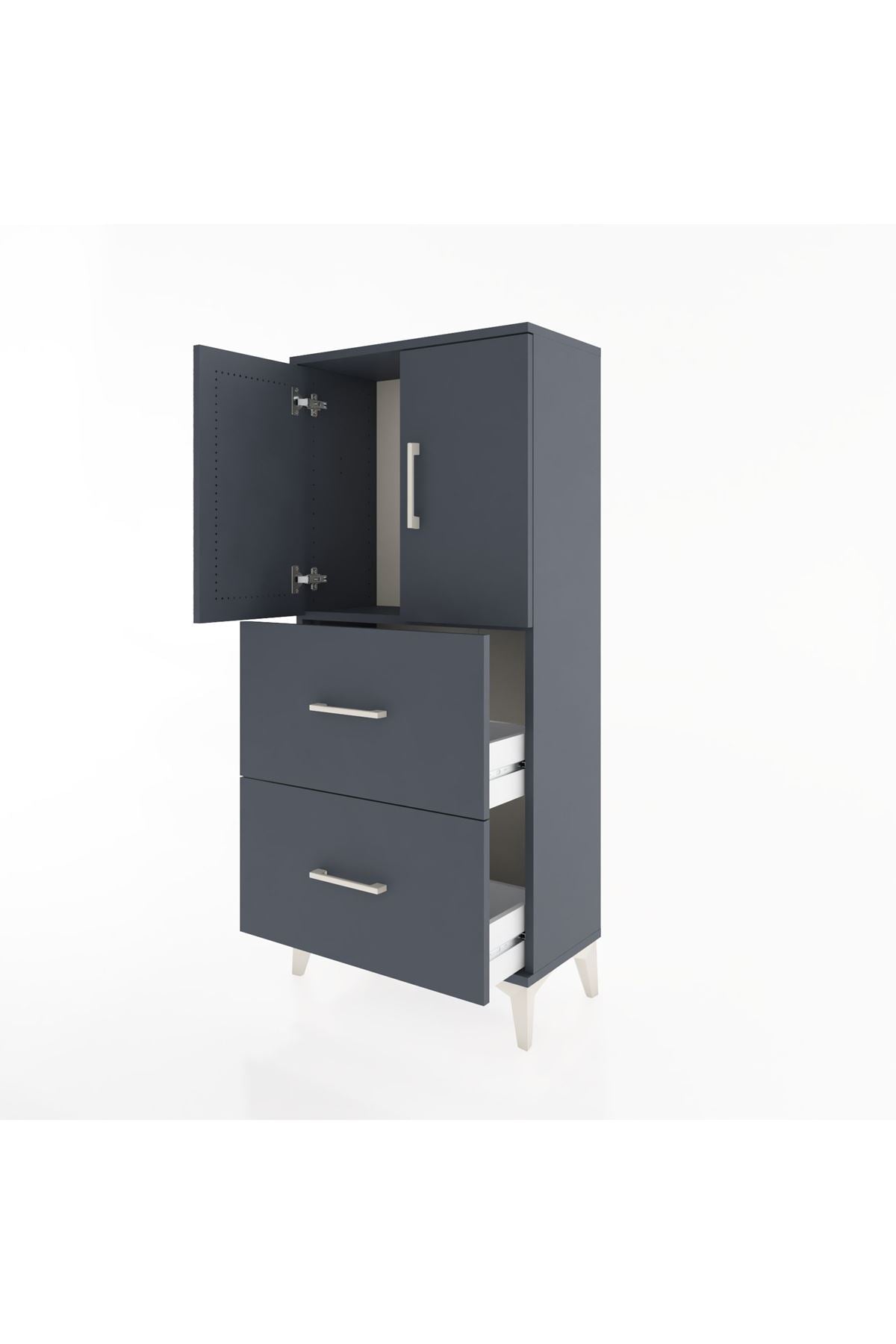 Hyperion Dolap Tek Raflı 2 Çekmeceli 2 Kapaklı 60x44x134 - S50M082V5B