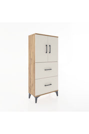 Hyperion Dolap Tek Raflı 2 Çekmeceli 2 Kapaklı 60x44x134 - S50M082V7B