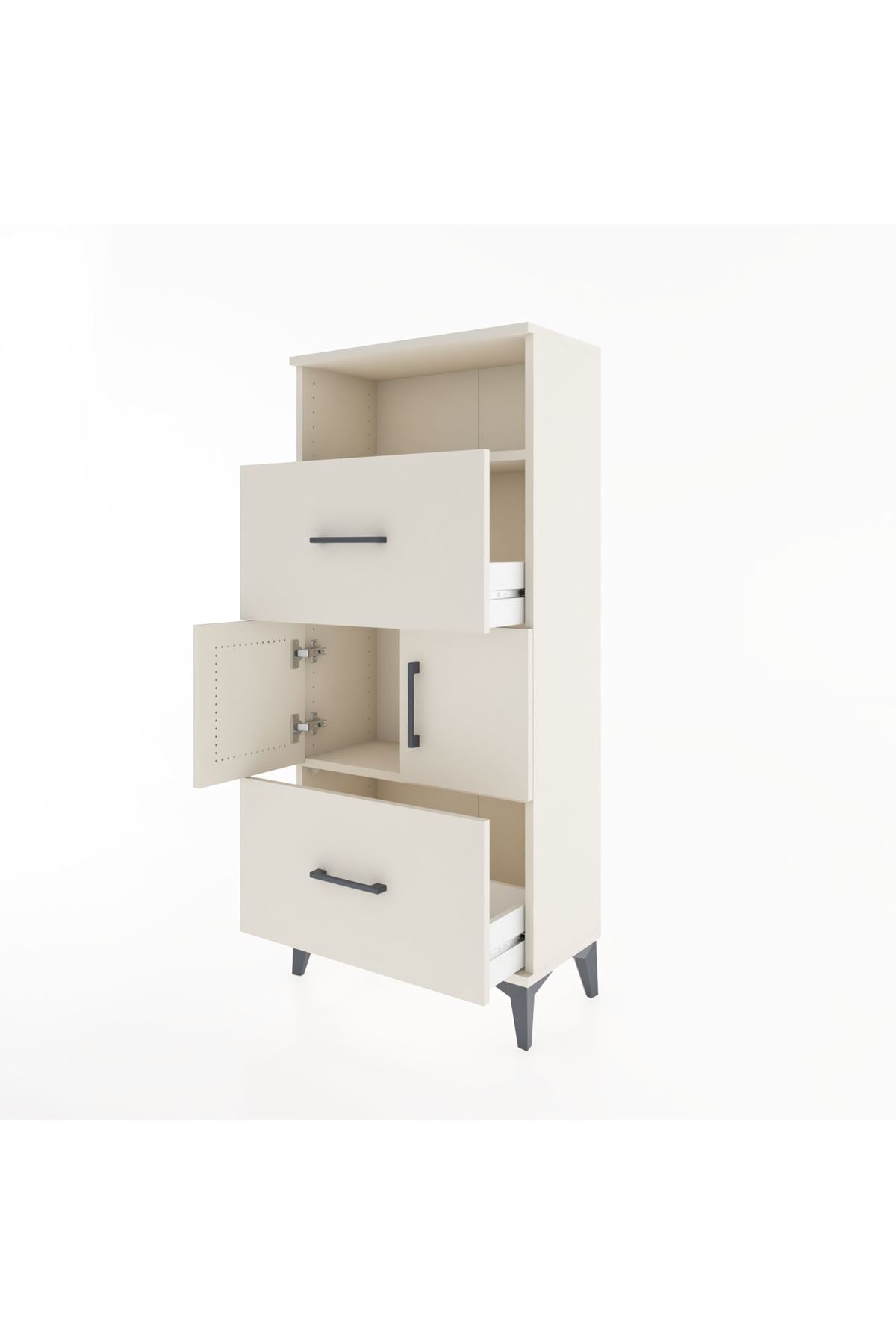 Hyperion Dolap 2 Raflı 2 Çekmeceli 2 Kapaklı 60x44x134 Aytaşı-Aytaşı