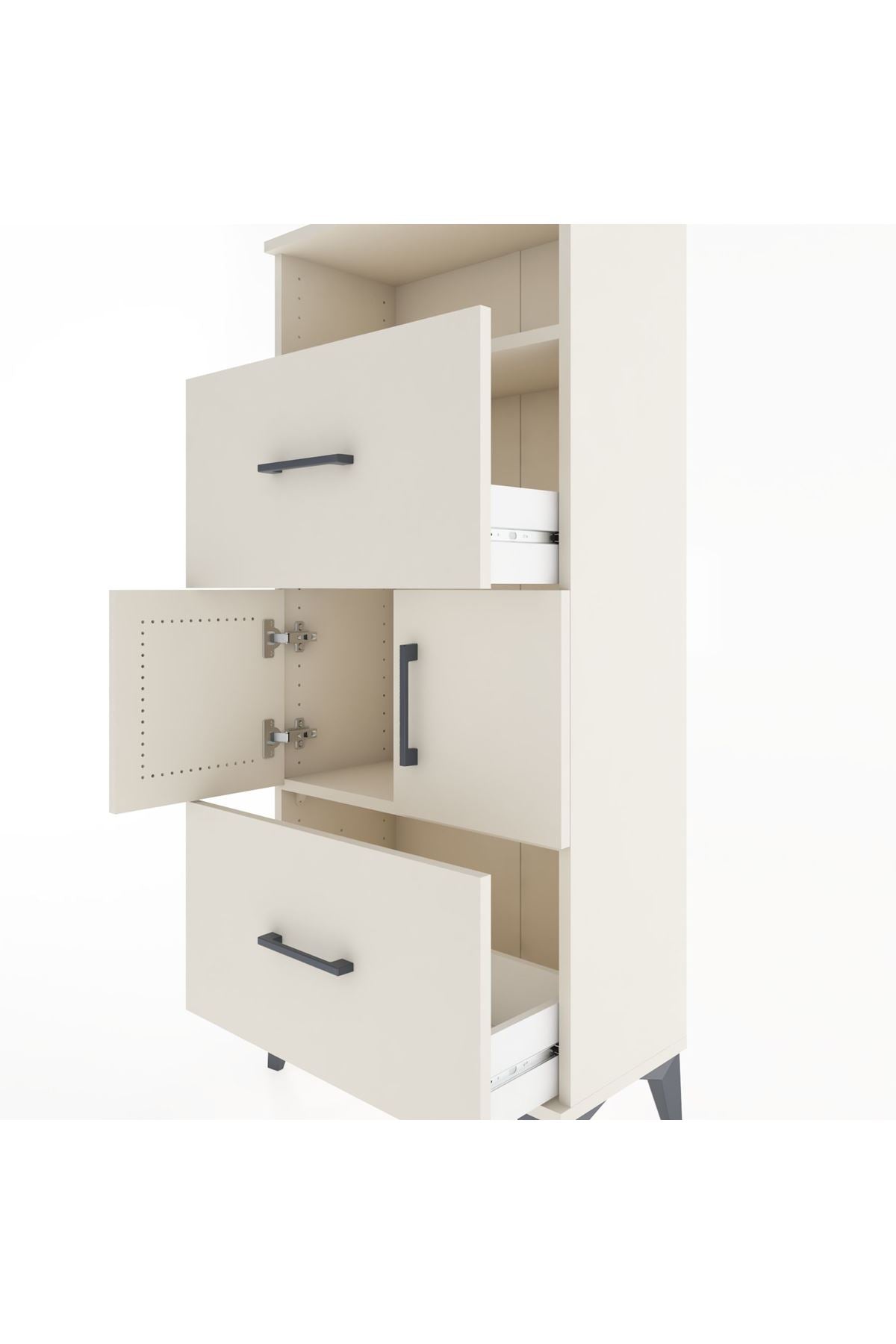 Hyperion Dolap 2 Raflı 2 Çekmeceli 2 Kapaklı 60x44x134 Aytaşı-Aytaşı