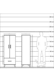 Hyperion Dolap 4 Raflı Tek Çekmeceli 2 Kapaklı 60x44x163 Aytaşı-Aytaşı