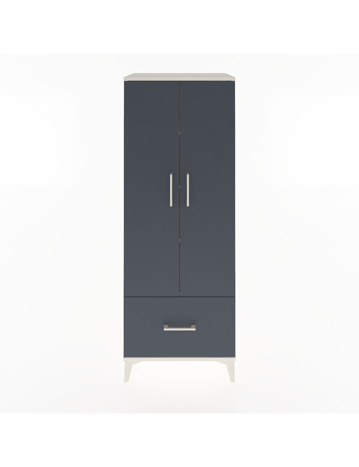 Hyperion Dolap 4 Raflı Tek Çekmeceli 2 Kapaklı 60x44x163 Aytaşı-Antrasit