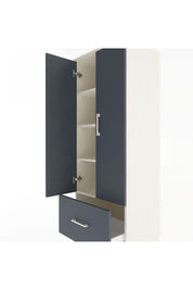 Hyperion Dolap 4 Raflı Tek Çekmeceli 2 Kapaklı 60x44x163 Aytaşı-Antrasit