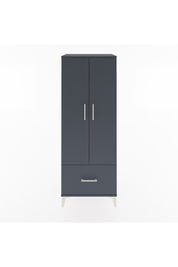 Hyperion Dolap 4 Raflı Tek Çekmeceli 2 Kapaklı 60x44x163 Antrasit-Antrasit