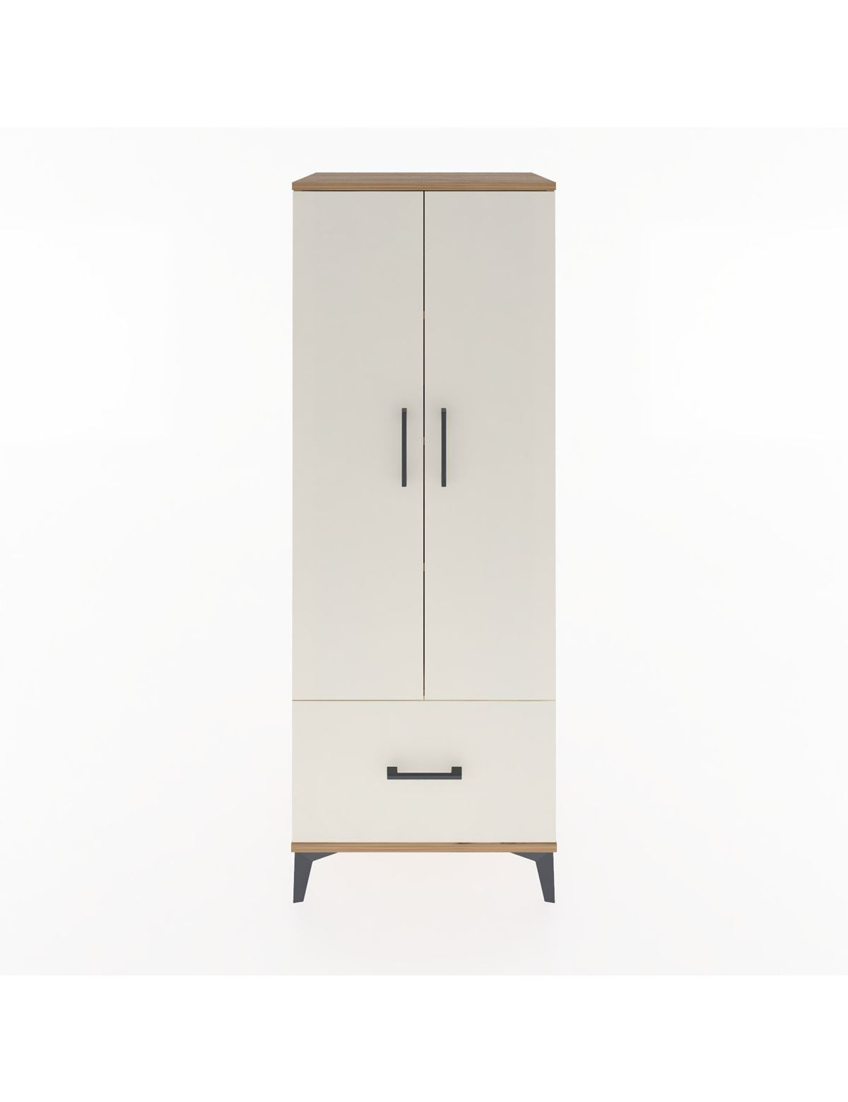 Hyperion Dolap 4 Raflı Tek Çekmeceli 2 Kapaklı 60x44x163 Çam-Aytaşı