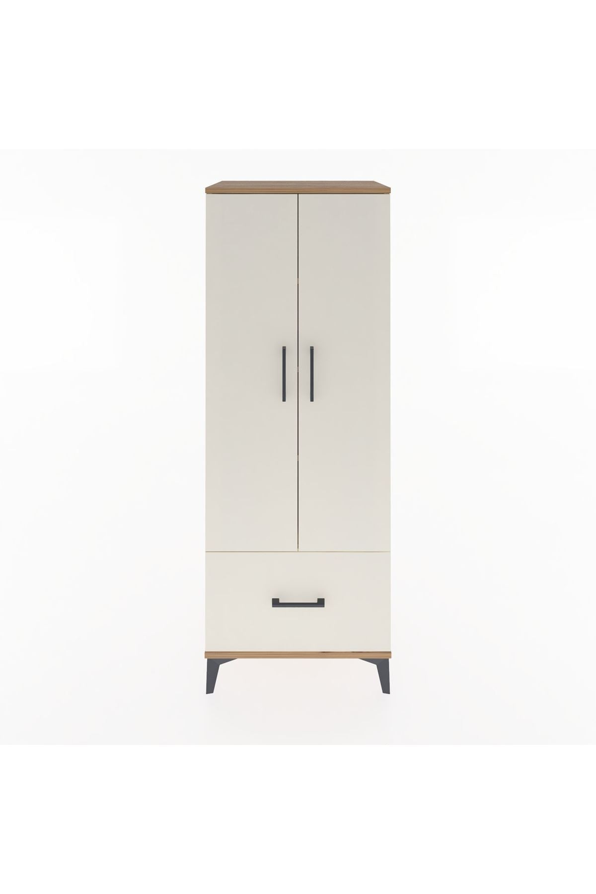 Hyperion Dolap 4 Raflı Tek Çekmeceli 2 Kapaklı 60x44x163 Çam-Aytaşı