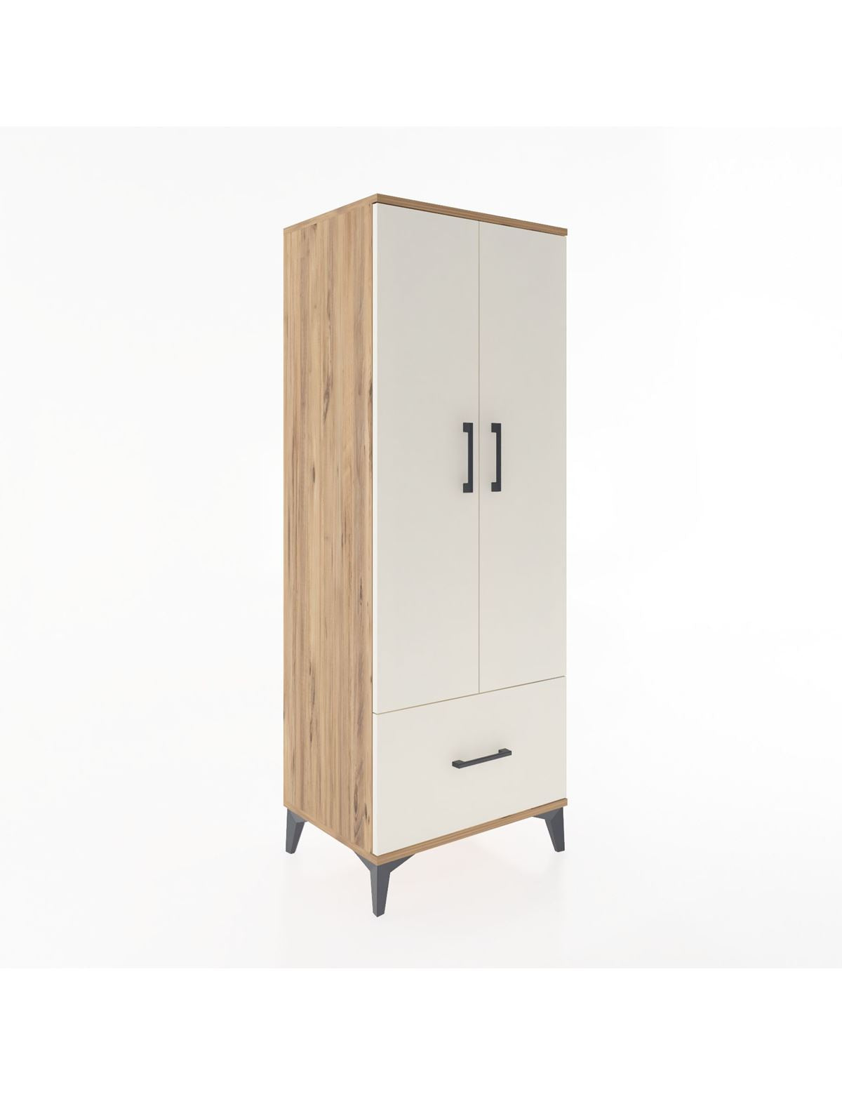 Hyperion Dolap 4 Raflı Tek Çekmeceli 2 Kapaklı 60x44x163 Çam-Aytaşı