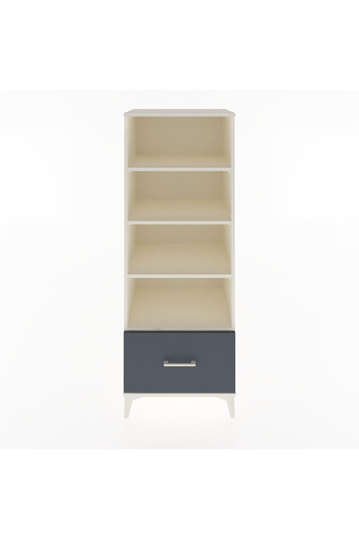 Hyperion Dolap 4 Raflı Tek Çekmeceli 60x44x163 Aytaşı-Antrasit