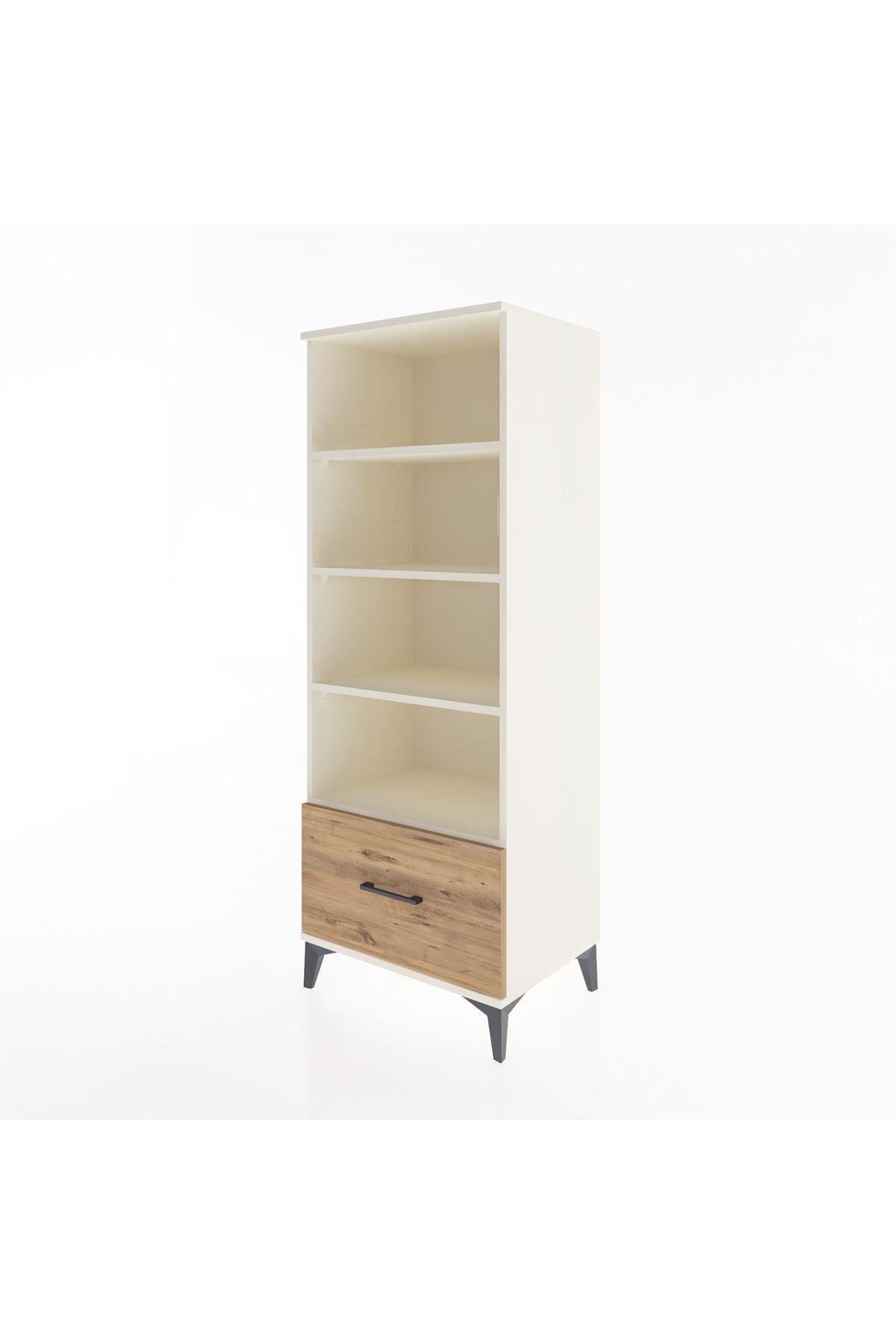 Hyperion Dolap 4 Raflı Tek Çekmeceli 60x44x163 Aytaşı-Çam