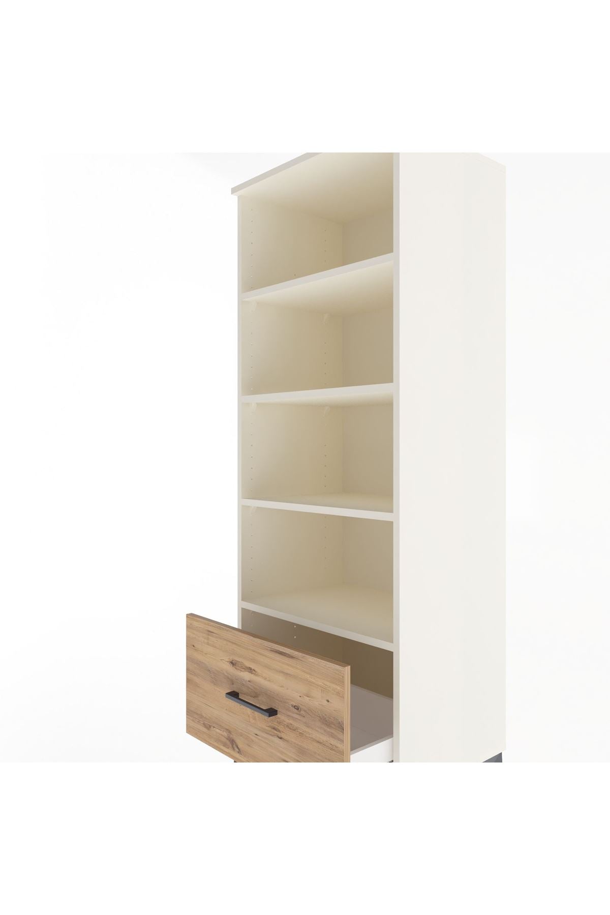 Hyperion Dolap 4 Raflı Tek Çekmeceli 60x44x163 Aytaşı-Çam