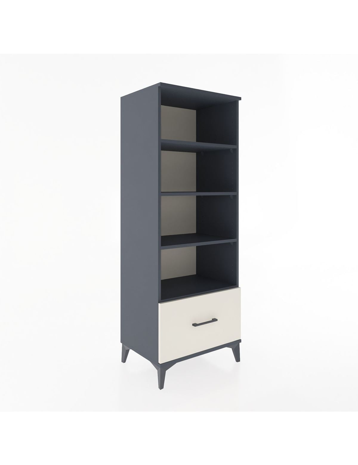 Hyperion Dolap 4 Raflı Tek Çekmeceli 60x44x163 Antrasit-Aytaşı