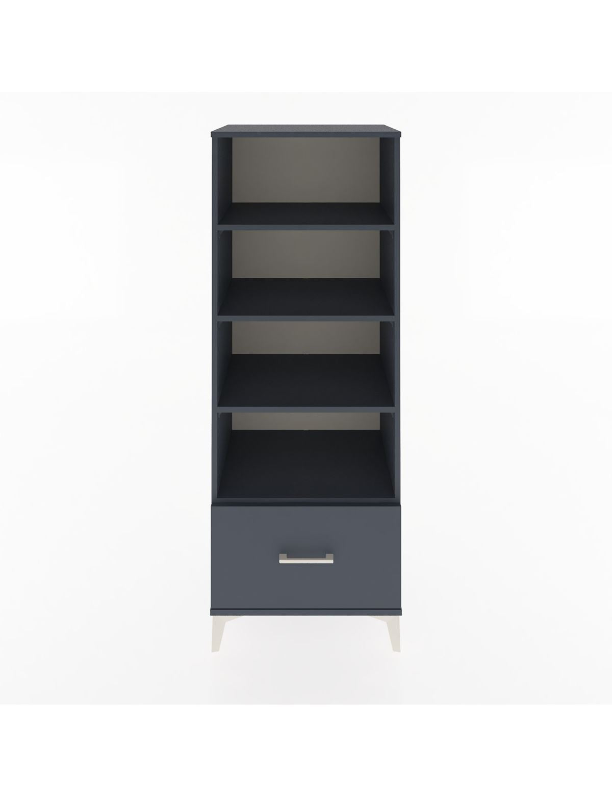 Hyperion Dolap 4 Raflı Tek Çekmeceli 60x44x163 Antrasit-Antrasit