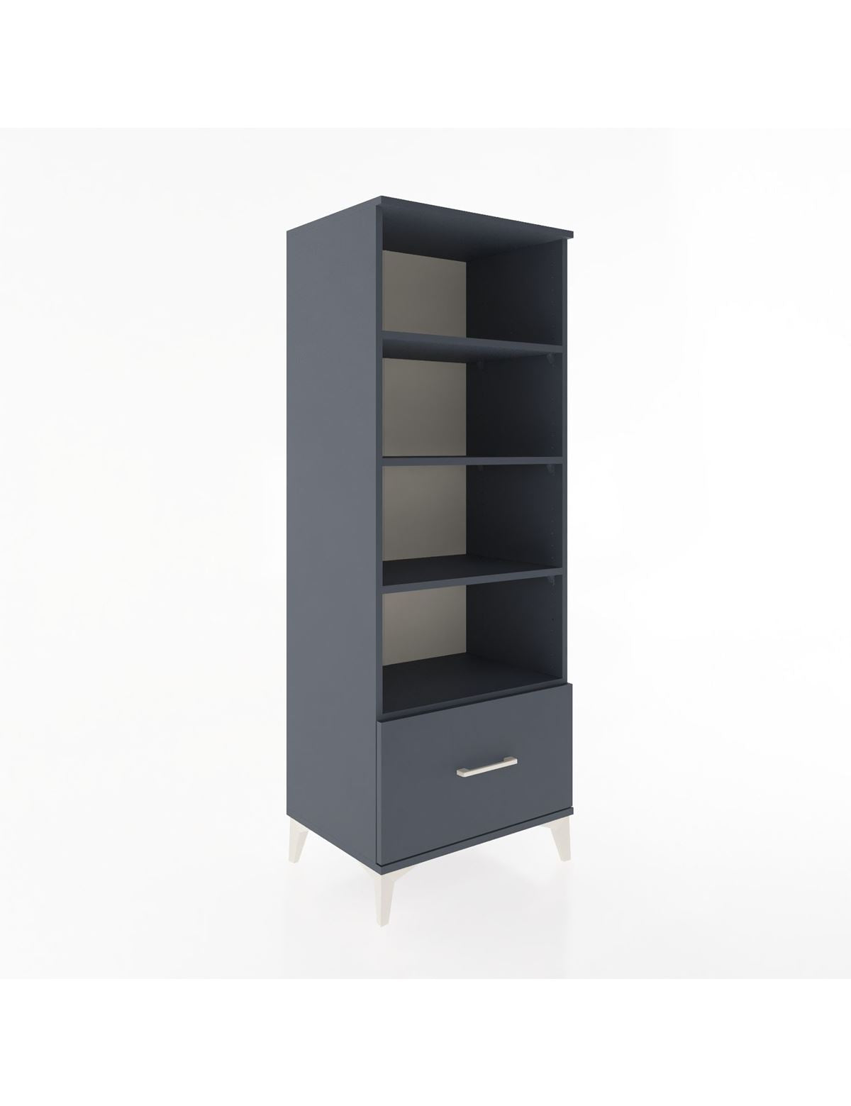 Hyperion Dolap 4 Raflı Tek Çekmeceli 60x44x163 Antrasit-Antrasit