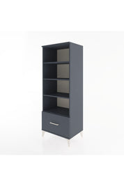 Hyperion Dolap 4 Raflı Tek Çekmeceli 60x44x163 Antrasit-Antrasit