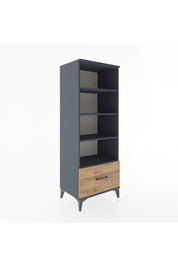 Hyperion Dolap 4 Raflı Tek Çekmeceli 60x44x163 Antrasit-Çam