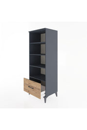 Hyperion Dolap 4 Raflı Tek Çekmeceli 60x44x163 Antrasit-Çam