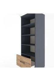 Hyperion Dolap 4 Raflı Tek Çekmeceli 60x44x163 Antrasit-Çam