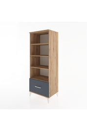 Hyperion Dolap 4 Raflı Tek Çekmeceli 60x44x163 Çam-Antrasit