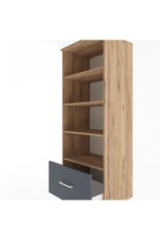 Hyperion Dolap 4 Raflı Tek Çekmeceli 60x44x163 Çam-Antrasit