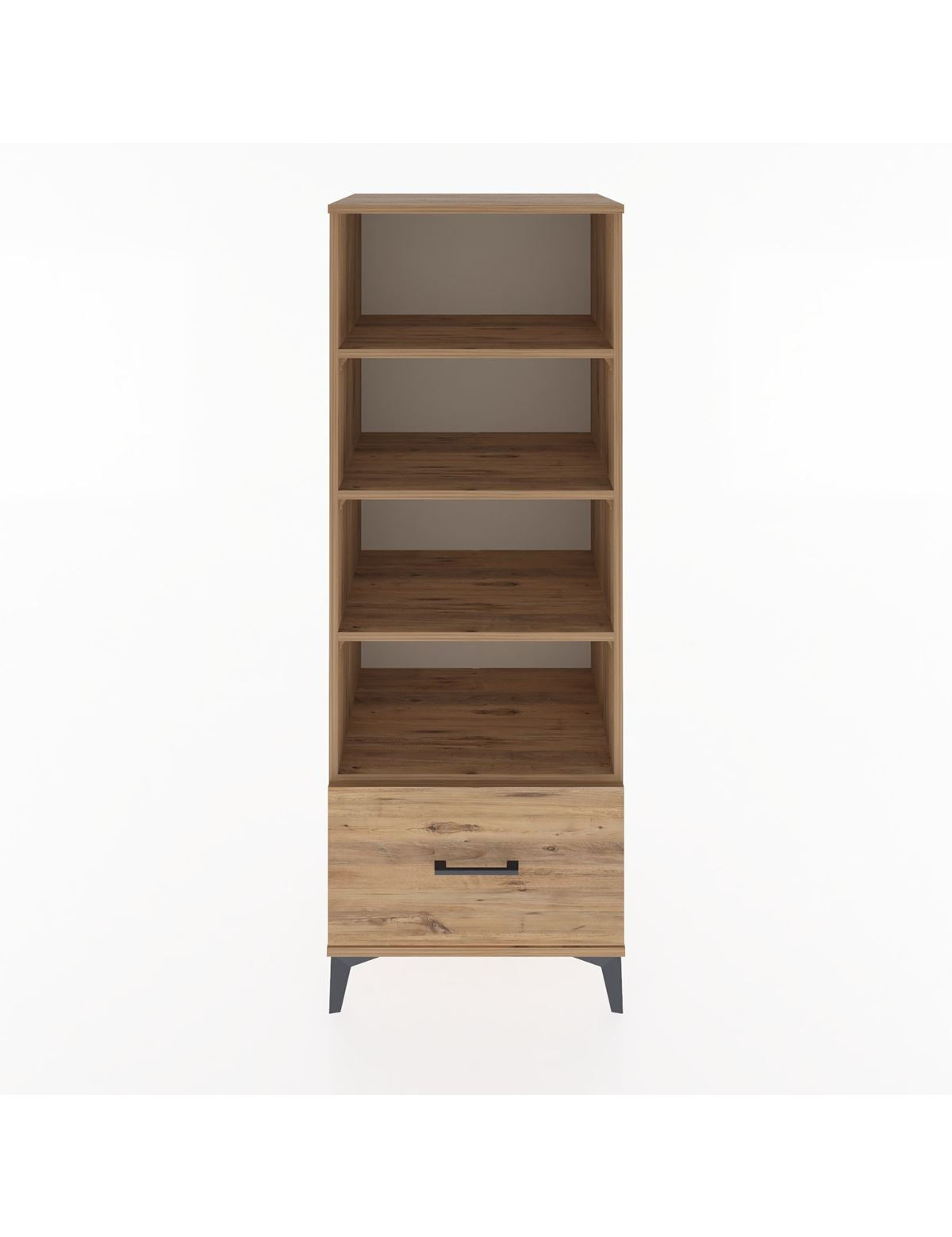 Hyperion Dolap 4 Raflı Tek Çekmeceli 60x44x163 Çam-Çam