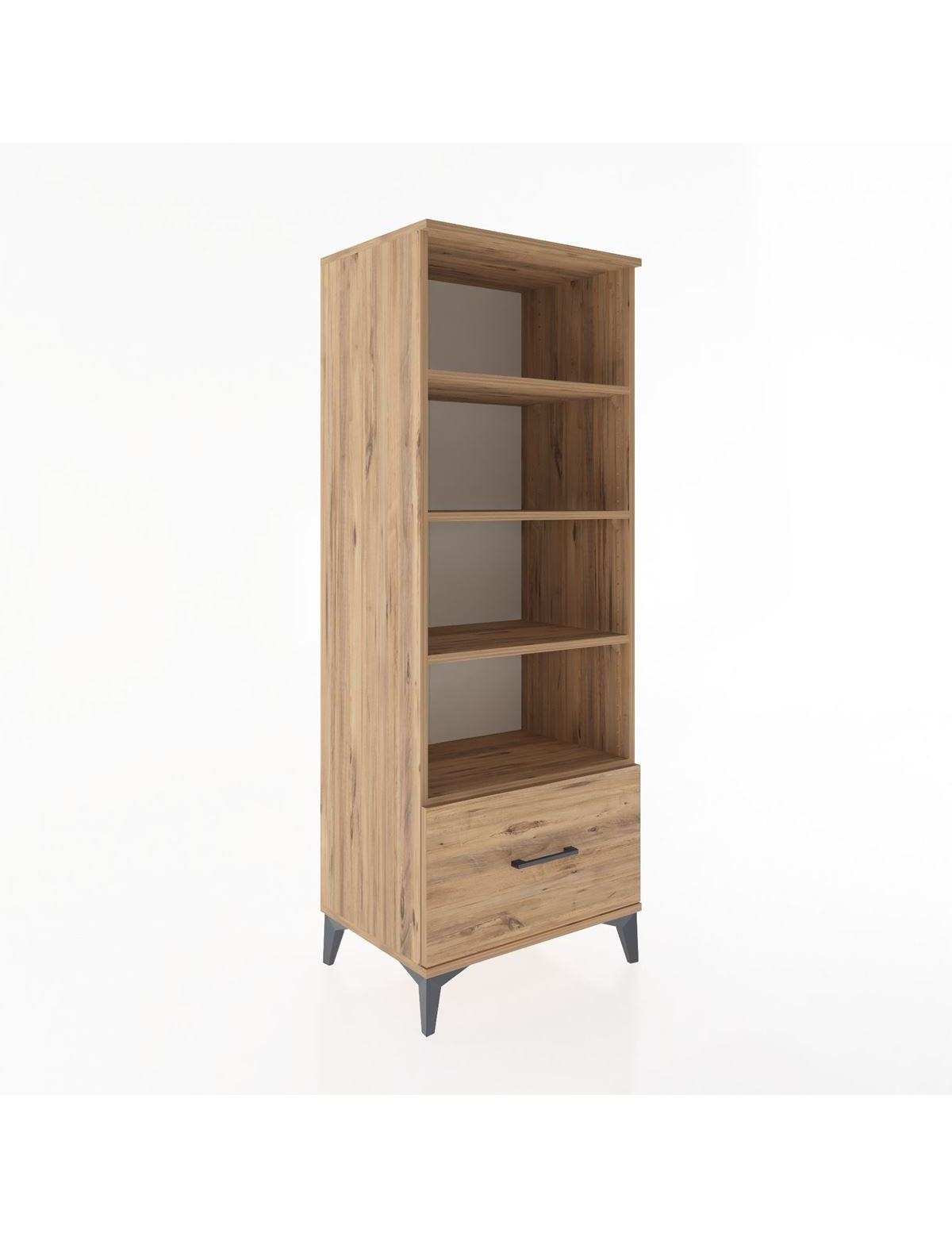 Hyperion Dolap 4 Raflı Tek Çekmeceli 60x44x163 Çam-Çam