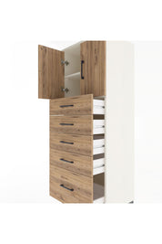 Hyperion Dolap 2 Raflı 5 Çekmeceli 2 Kapaklı 60x44x163 Aytaşı-Çam