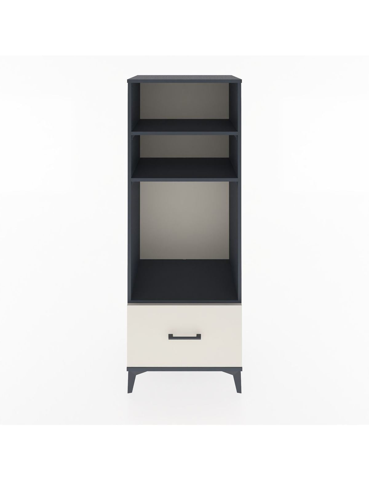 Hyperion Dolap 3 Raflı Tek Çekmeceli 60x44x163 Antrasit-Aytaşı