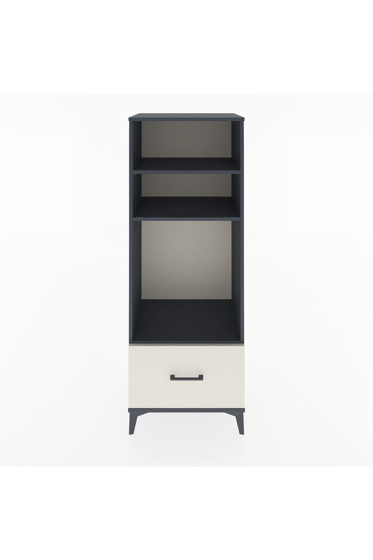 Hyperion Dolap 3 Raflı Tek Çekmeceli 60x44x163 Antrasit-Aytaşı