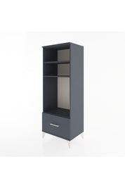 Hyperion Dolap 3 Raflı Tek Çekmeceli 60x44x163 Antrasit-Antrasit