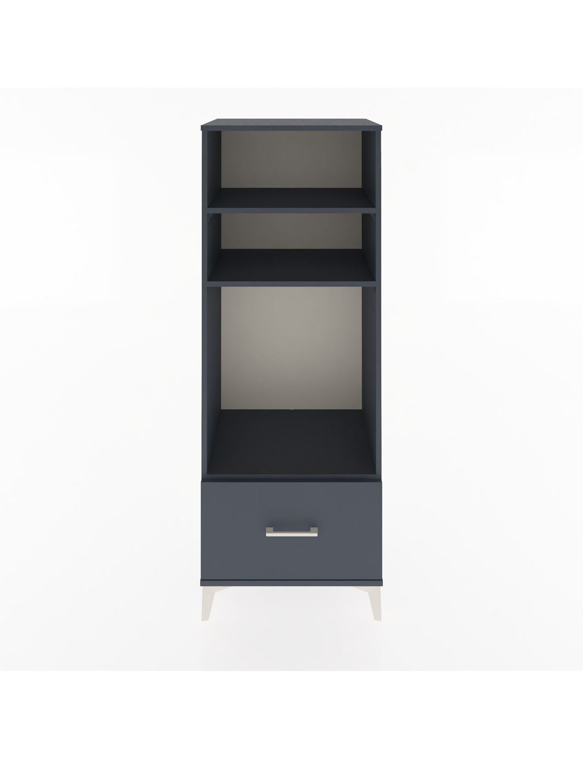 Hyperion Dolap 3 Raflı Tek Çekmeceli 60x44x163 Antrasit-Antrasit