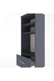 Hyperion Dolap 3 Raflı Tek Çekmeceli 60x44x163 Antrasit-Antrasit