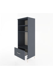 Hyperion Dolap 3 Raflı Tek Çekmeceli 60x44x163 Antrasit-Antrasit