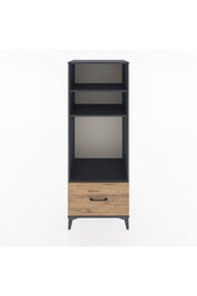 Hyperion Dolap 3 Raflı Tek Çekmeceli 60x44x163 Antrasit-Çam