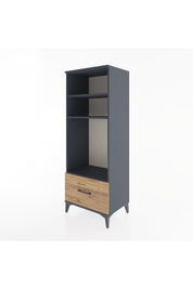 Hyperion Dolap 3 Raflı Tek Çekmeceli 60x44x163 Antrasit-Çam