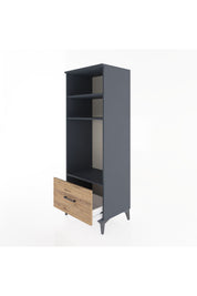 Hyperion Dolap 3 Raflı Tek Çekmeceli 60x44x163 Antrasit-Çam