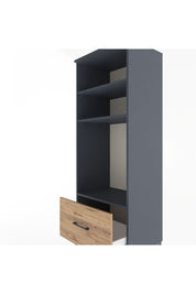 Hyperion Dolap 3 Raflı Tek Çekmeceli 60x44x163 Antrasit-Çam