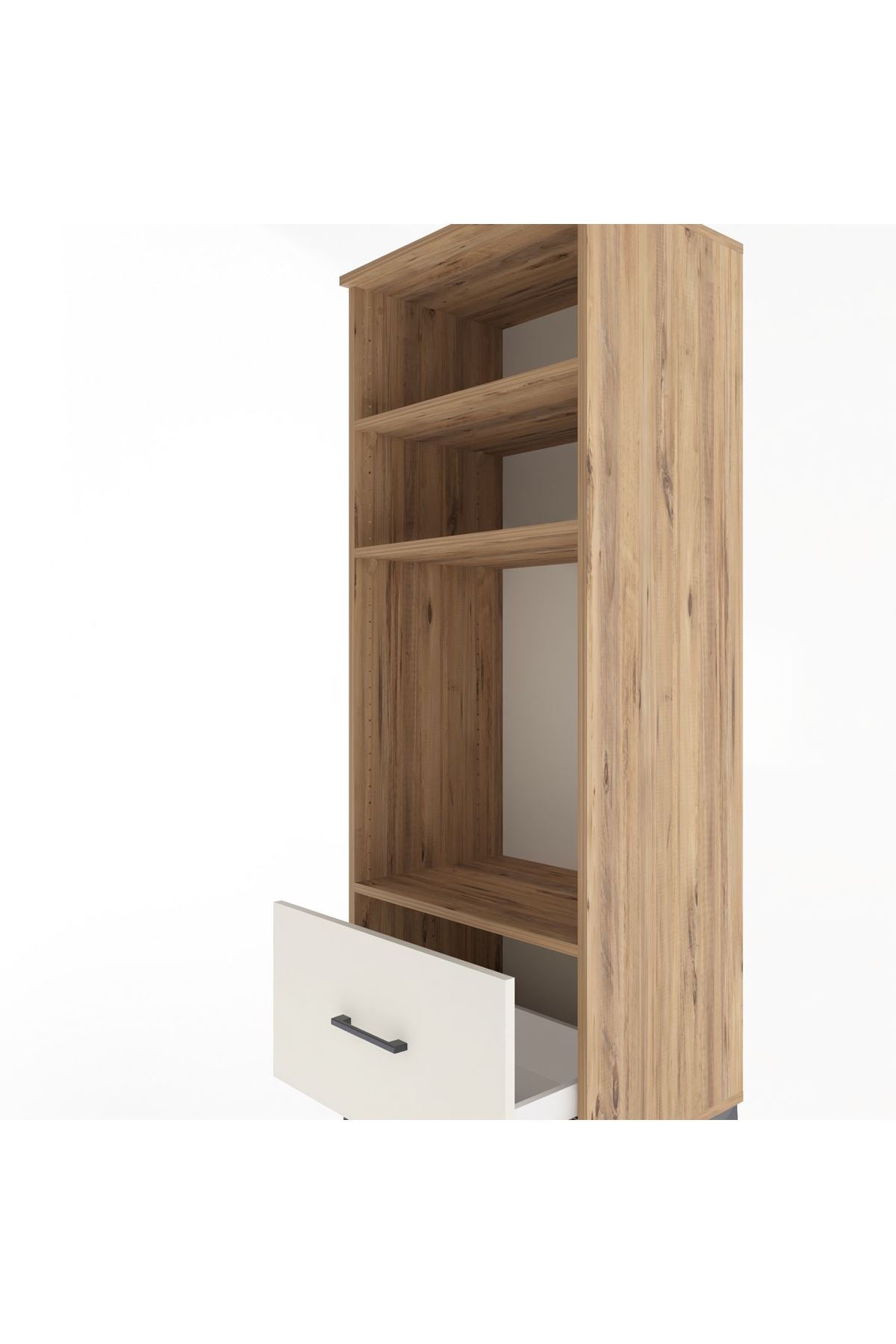 Hyperion Dolap 3 Raflı Tek Çekmeceli 60x44x163 Çam-Aytaşı